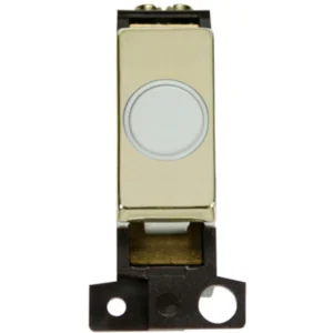 Click Scolmore Polished Brass 20A Click White Ingot Flex Outlet Module