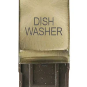Click Scolmore Dishwasher Antique Brass 13A/10AX Ingot Double Pole Switch Module