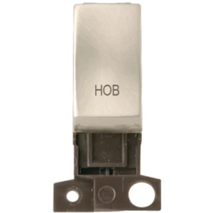 Click Scolmore Hob Satin Chrome 13A/10AX Ingot Double Pole Switch Module