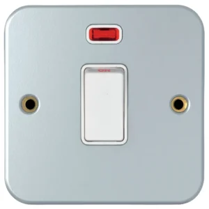 Newlec Metal Clad 20A Double Pole Switch/Neon