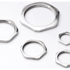 Cablecraft Brass Nickel Plated Metric Thread Locknuts M40x1.5