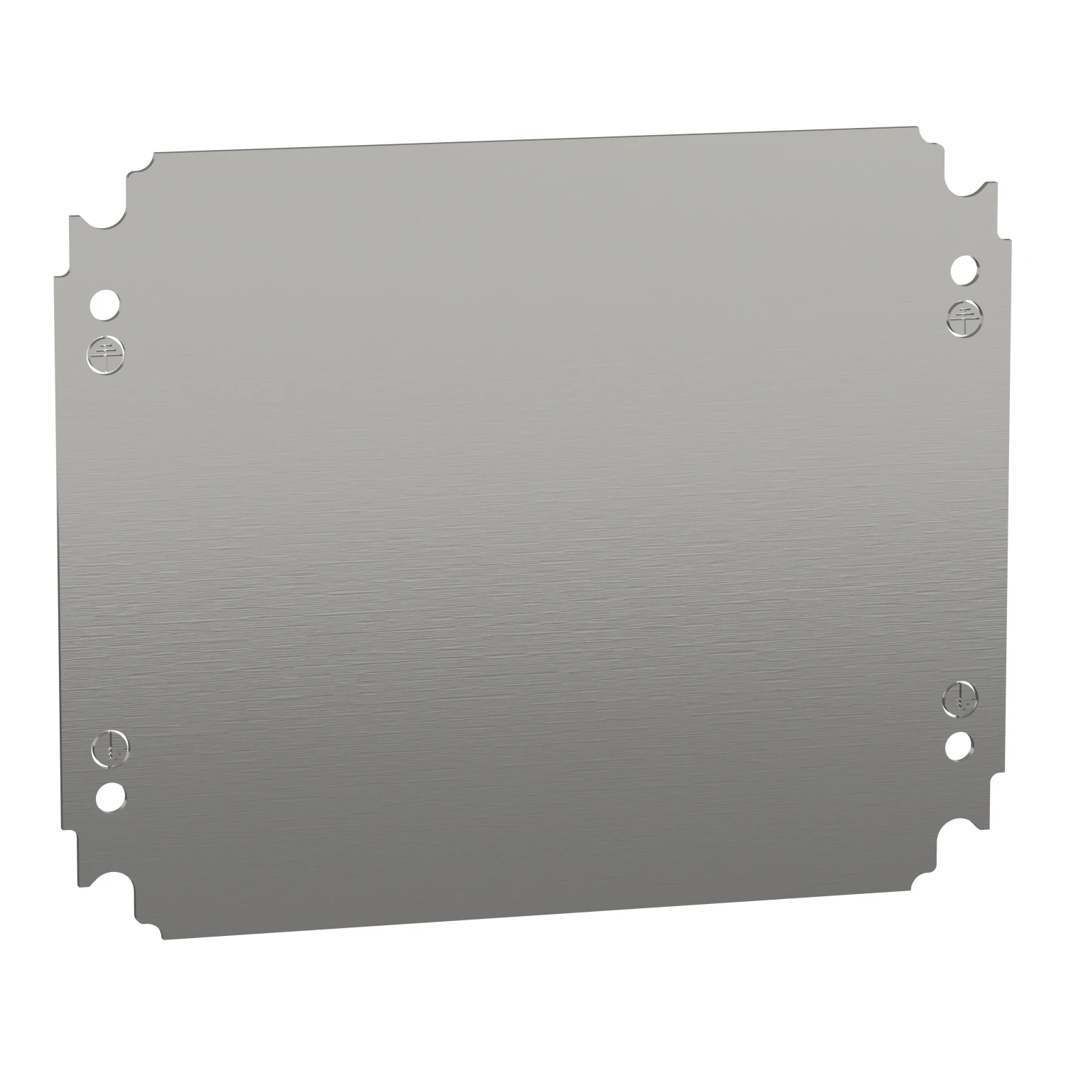 Schneider Electric Spacial CRN Plain Mounting Plate H300xW250mm Galvanised Sheet Steel - Image 2