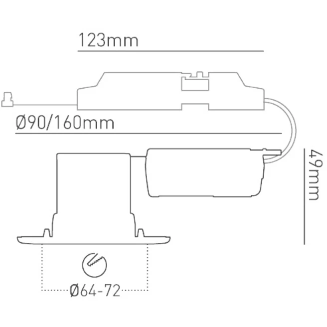Collingwood Lighting Downlight H2 Pro 550 Beam LED 70° 4000K Easy Fit Connector - Image 3