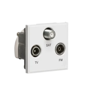 Knightsbridge MLA Triplexed TV /FM DAB/ SAT TV Outlet Module 50 x 50mm - White