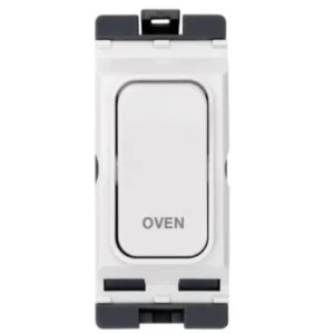 Hager Grid Switch 1 Way DP Module LED Indicator 20A White Marked Oven