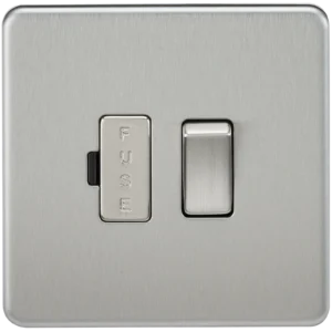 Knightsbridge MLA Screwless 13A Switched Fused Spur Unit - Brushed Chrome