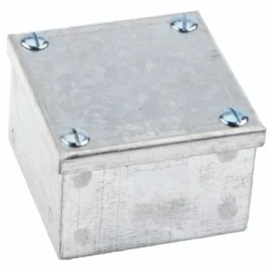 Newlec Adaptable Box 75 x 75 x 50mm Pre-Galvanised With Plain Sides