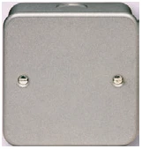 Niglon Blanking Plate 1 Gang Box Metal Clad Satin Silver