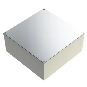 Metpro Adaptable Box Plain Sides 9 x 9 x 4In Pre-Galvanised Steel