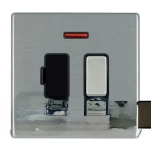 Hamilton Connection Unit DP Fused Neon 13A 86X86mm Richmond Bronze Black Ins