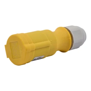 Newlec Industrial Power Connector Female Screw 2P+E 16A 110V IP44 Yellow