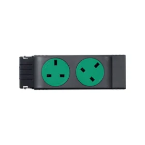 Legrand Module 2 Gang Socket Rotatable Double Pole+Clean Earth Green