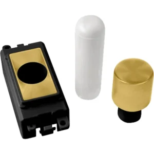 Click Scolmore Satin Brass 1 Module Dimmer Mounting Kit
