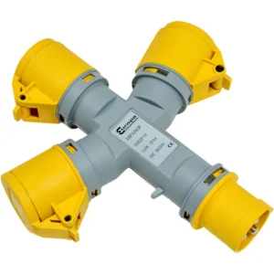 Europa Splitter 3 Outlet 2P+E 16A 110V Yellow