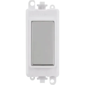 Click Scolmore Polar White Frame Blank Polished Chrome Module