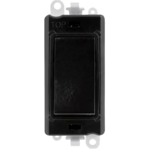 Click Scolmore Black Frame Black Insert 20AX 1 Way Switch Module