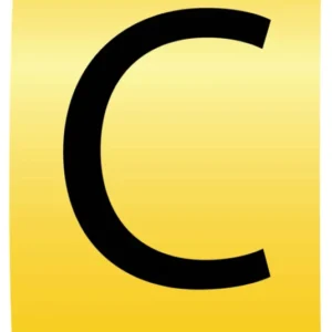 Cablecraft Letter C Black on Yellow K-Type Cable Markers 4.2-7.0mm Dia - Loose Refill Pack of 100