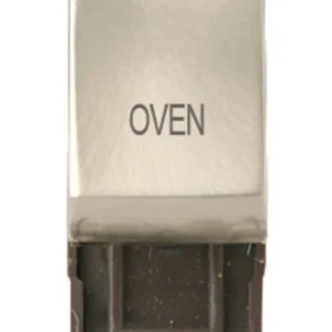 Click Scolmore Oven Satin Chrome 13A/10AX Ingot Double Pole Switch Module