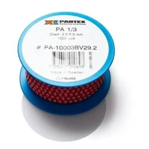 Partex Cable Marker '8' PA1 Size C Colour Coded 5mm