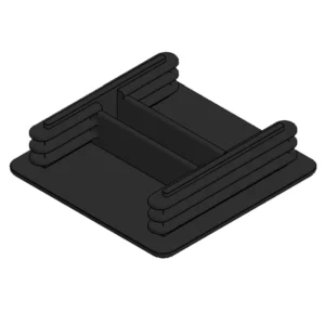 Newlec Channel Support End Cap Black for 41 x 41mm Profile [Pack=10]