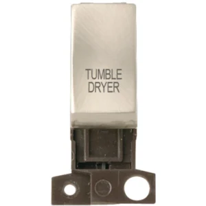 Click Scolmore Tumble Dryer Satin Chrome 13A/10AX Ingot Double Pole Switch Module