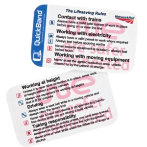 Safeaid Quickband Life Saving Rules Armband Insert