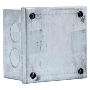 Newlec Adaptable Box 75 x 75 x 50mm Pre-Galvanised With 8 x 20mm Knockouts