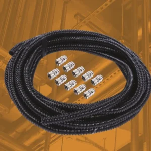 Niglon Contractor Pack Flex Cond 10 Connectors 25mmxm25 10M Black PVC