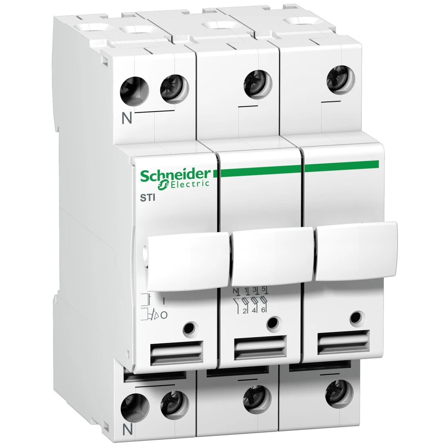Schneider Electric Acti 9 - fuse-disconnector STI - 3 poles + N - 10 A - for fuse 8.5 x 31.5 mm - Image 2