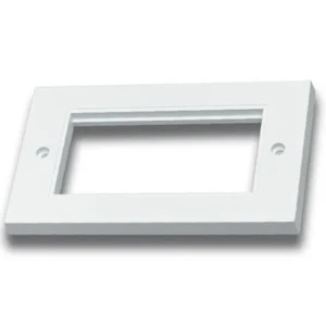 Newlec Data Plate Square Edge Modular 2 Gang 4 Module White