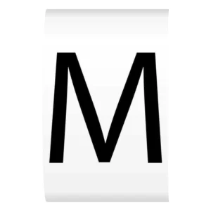 Cablecraft Letter M Black On White K-Type Cable Markers On Reels 4.2-7.0mm Diameter