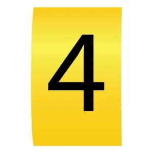 Critchley Number 4 Colour Coded Critchley Z11 Straight Cable Markers for 2.9-4.7mm Cable Dia