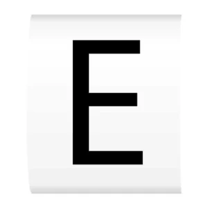 Critchley Letter E Black On White Critchley Z11 Straight Cable Markers For 2.9-4.7mm Cable Diameter