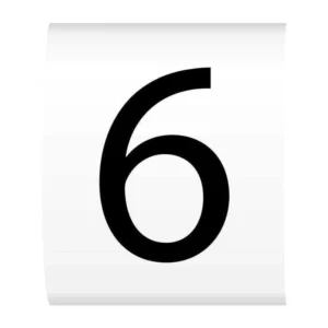 Critchley Number 6 Black On White Critchley Z9 Straight Cable Markers For 2.5-4mm Cable Diameter