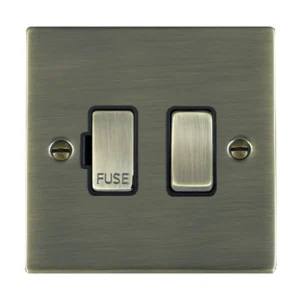 Hamilton Connection Unit Fused 86X86mm Antique Brass/Ant Brushed Black Insert