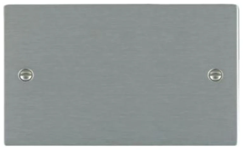 Hamilton Plate Blank Double 146X86mm Satin Steel
