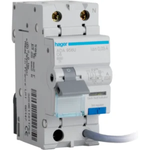 Hager RCBO SPSN Type C 6A 30Ma 6Ka 2 Module