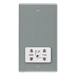 Hamilton Socket Shaver 85X145mm Satin Steel White Insert