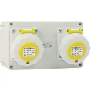 CEENorm Socket on Backbox 2 Gang 16A 110V 3P IP66