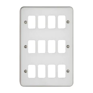 Deta Grid Plate 12 Gang Metalclad