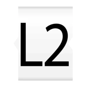 Easi-Clip L2 Black On White - Clip-On Cable Marker - 3.3-4.50mm Dia