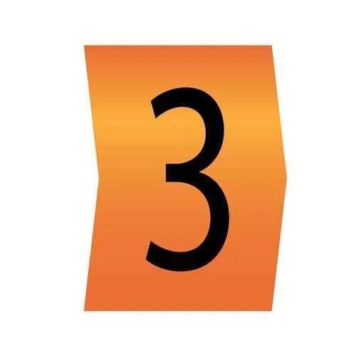 Easi-Lok Number 3 Colour Coded - Easi-Lok Chevron Cut Cable Markers on Reels 2.8-5mm Dia (reel=1000) - Image 2