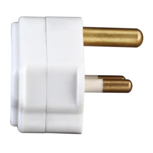 Luceco Round Plug Sleeved Pin 2A White