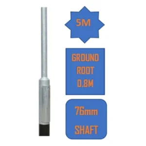 Newlec Lighting Column Lamppost Tubular Root Mount 5 Meter 76mm dia