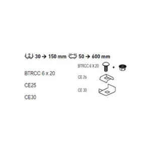 Legrand Nut&Bolt Round Head Square Collar M6X20mm Geomet Nuts Serate