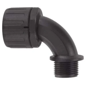 Flexicon Elbow External Threaded 90° Black