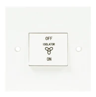 Newlec White Square Edge 10Ax Triple Pole Fan Isolator