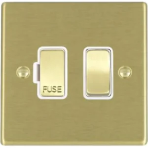 Hamilton Connection Unit Fused 88X88mm Satin Brass/Satin Brushed White Insert