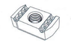 CSS Channel Nut No Spring M12 Bzp