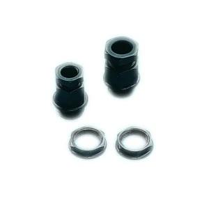 Newlec Hexagon Top Stuffing Gland 20mm IP54 Nylon Black for 7-10.5mm Dia Cables C/W Locknut [Pack=10]